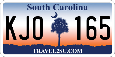 SC license plate KJO165
