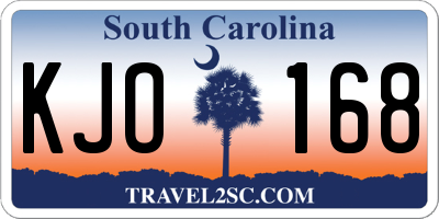 SC license plate KJO168