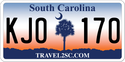 SC license plate KJO170