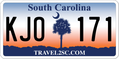 SC license plate KJO171
