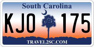 SC license plate KJO175