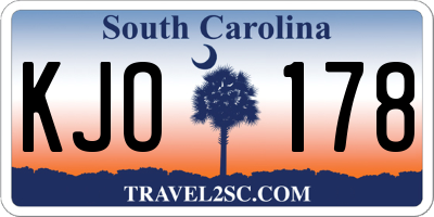 SC license plate KJO178