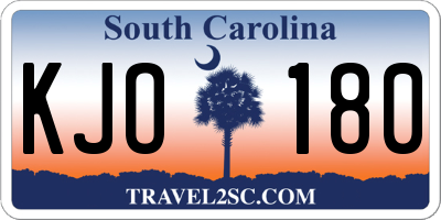 SC license plate KJO180