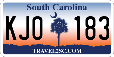 SC license plate KJO183