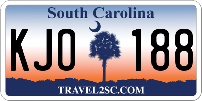SC license plate KJO188