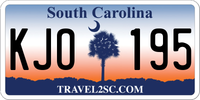 SC license plate KJO195