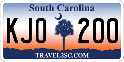 SC license plate KJO200