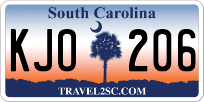 SC license plate KJO206