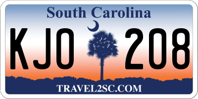 SC license plate KJO208