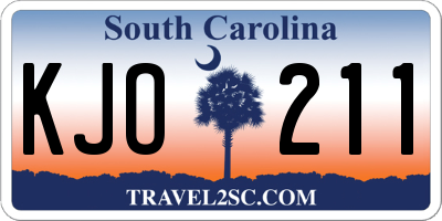 SC license plate KJO211