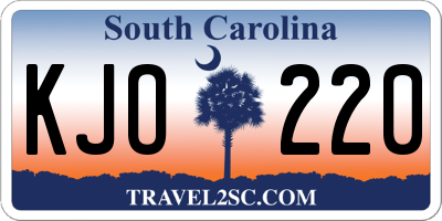 SC license plate KJO220