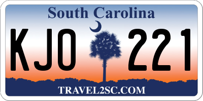 SC license plate KJO221