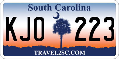SC license plate KJO223