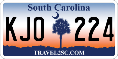 SC license plate KJO224