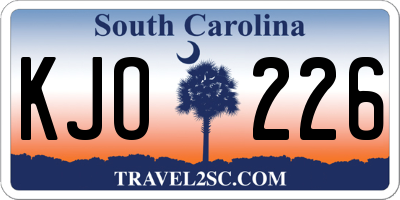 SC license plate KJO226