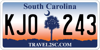 SC license plate KJO243