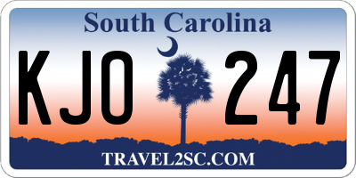 SC license plate KJO247