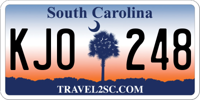 SC license plate KJO248