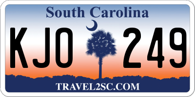 SC license plate KJO249