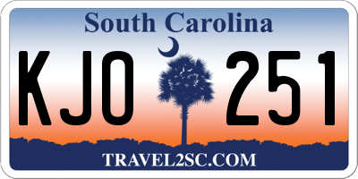 SC license plate KJO251