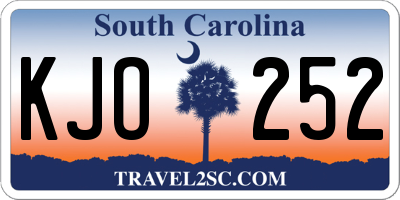 SC license plate KJO252