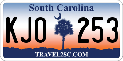 SC license plate KJO253