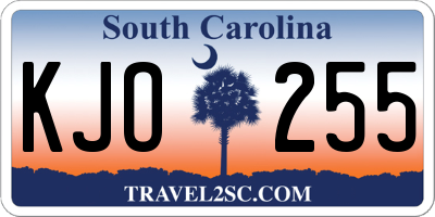 SC license plate KJO255
