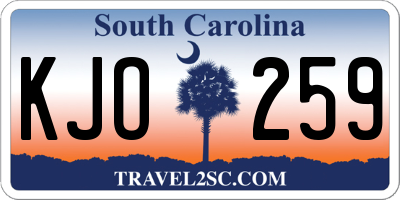 SC license plate KJO259