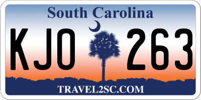 SC license plate KJO263