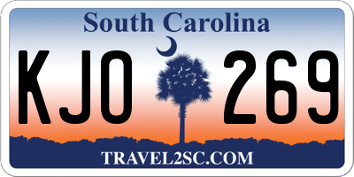 SC license plate KJO269