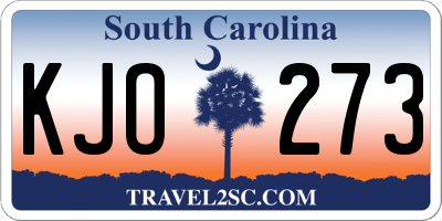 SC license plate KJO273