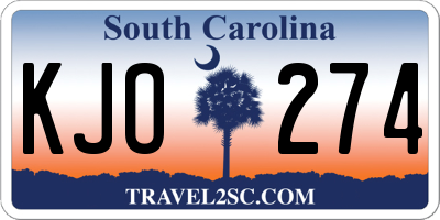 SC license plate KJO274