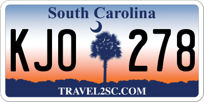 SC license plate KJO278