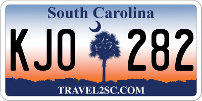 SC license plate KJO282
