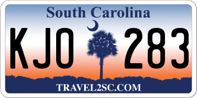 SC license plate KJO283