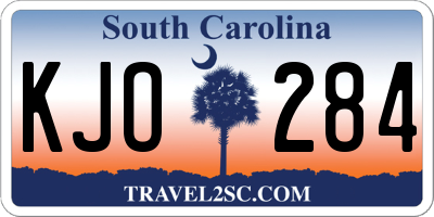 SC license plate KJO284