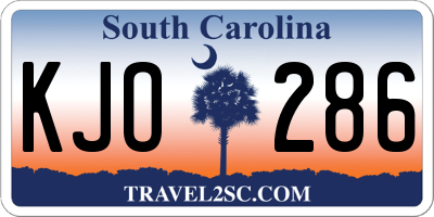 SC license plate KJO286