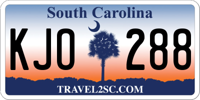SC license plate KJO288