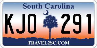 SC license plate KJO291