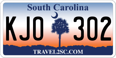 SC license plate KJO302