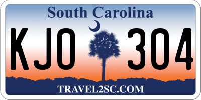 SC license plate KJO304
