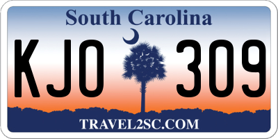 SC license plate KJO309