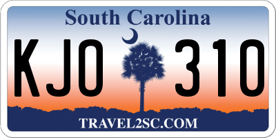 SC license plate KJO310
