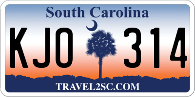 SC license plate KJO314