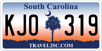 SC license plate KJO319