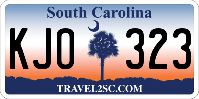 SC license plate KJO323