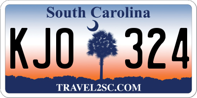 SC license plate KJO324