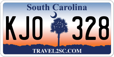 SC license plate KJO328