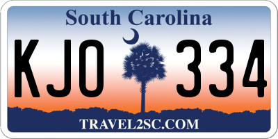 SC license plate KJO334