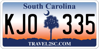 SC license plate KJO335